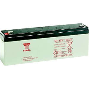 Yuasa NP2.1-12 Industrial NP Series, 12V 2.1Ah Valve Regulated Lead–Acid Battery, 20-Hr Rate Capacity, General Purpose