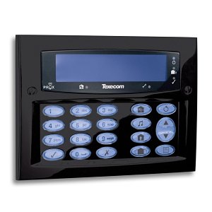 Texecom DBD-0124 Premier Elite Series, 32-Character LCD Display Programmable Keypad with TouchtOne Backlit Keys, Built-in Proximity Tag Reader Wall Mount, Black