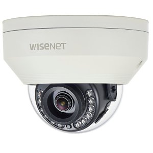 Hanwha HCV-7010RA Wisenet HD Plus Series, DWDR IP66 4MP 2.8mm Fixed Lens, IR 20M HDoC Dome Camera, White