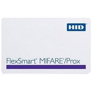 HID 1437 FlexSmart Series MIFARE 1K Printable Proximity Card, Programmed, Front and Back Glossy, Matching Numbers, No Slot