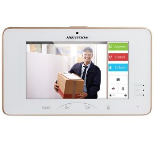 Hikvision DS-KH8301-WT Pro Series KH8 7" Touch-Screen Video Intercom Indoor Station, White