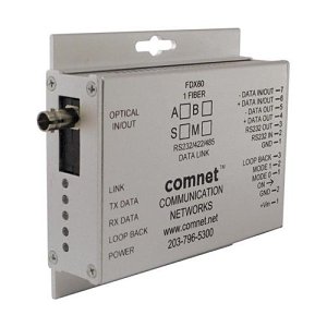 ComNet FDX60M1BM Small Size RS232/422/485 2W and 4W Bi-directional Universal Data Transceiver, mm, 1 fiber