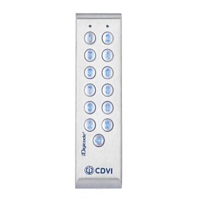 CDVI PROFIL100E-INT Backlit Keypad with Self-Contained Electronics, 2 Relays, Surface Mount, Stainless Steel