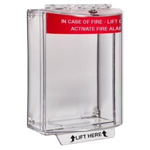 STI STI-13110FR Universal Stopper, Surface Mount, Activate Fire Alarm Label