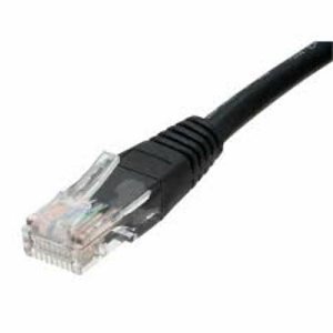 Connectix 003-3NB4-010-09C CAT5e Patch Cable, LSOH with Latch Protection Boot, RJ45, UTP, 1m, Black