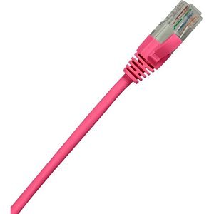 Connectix 003-3NB4-005-20C Magic Patch Series CAT5e Patch Cable, LSOH with Latch Protection Boot, RJ45, UTP, 0.5m, Pink