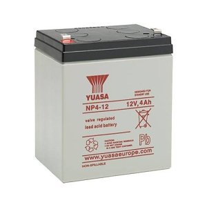 Yuasa NP4-12 Industrial NP Series, 12V 4Ah Valve Regulated Lead Acid Battery, 20-Hr Rate Capacity, General Purpose