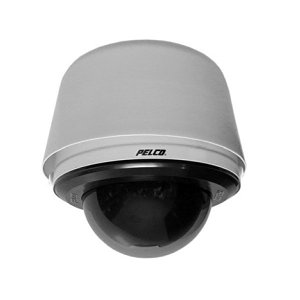 Pelco SD530-PG-E1 Spectra V Series Environmental Pendant In-Ceiling PTZ Dome Analog Camera, includes Heater, Fan, and Sun Shield, 4.3-129 mm Lens, Gray