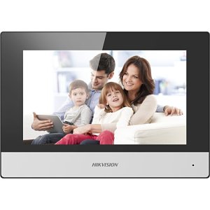 Hikvision DS-KH6320-WTE1 Value Series KH6 7" Colorful Touch Screen IP-Based Indoor Station, Black