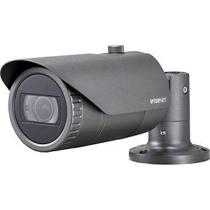 Hanwha HCO-6080R Wisenet HD Plus Series, WDR IP66 2MP 3.2-10mm Motorized Varifocal Lens, IR 30M HDoC Bullet Camera, Black