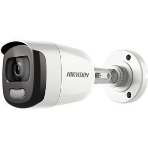 Hikvision DS-2CE10HFT-F28 Turbo HD ColorVu 2MP HDoC Mini Bullet Camera, 2.8mm Fixed Lens, White