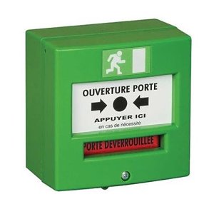 Neutronic 4711V3C Manual Call Point, 1 or 2 Contacts, 2 Reset Keys Provided, Green