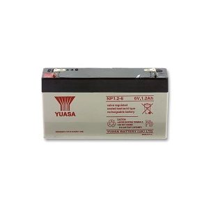 Yuasa NP12-6 Industrial NP Series, 6V 12Ah Valve Regulated Lead Acid Battery, 20-Hr Rate Capacity, General Purpose