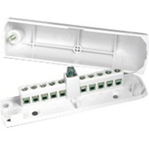 Elmdene EN3-JB10-IN Junction Box, 8 Terminals Plus Micro-Switch , white 93l x 25w x 25d