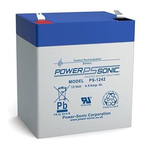 Power Sonic PS1242V0 General Purpose Series Rechargeable Sealed Lead Acid Battery 12V 4.5 AH