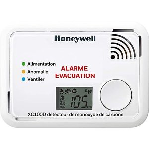 Honeywell Home XC100D-NEFR-A XC Series Self-Contained CO Detector with LCD Screen