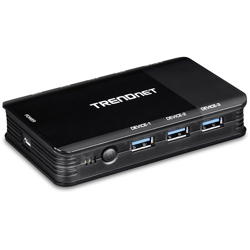 TRENDnet 4 Computer 4-Port USB 3.1 Sharing Switch, TK-U404, 4 x USB 3.1 for Computers, 4 x USB 3.1 for Devices, Flash Drive Sharing, Scanners, Printers, Mouse, Keyboard, Windows & Mac Compatible