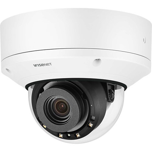 Hanwha PND-A6081RV Wisenet P Series, WDR IP53 2MP 4.38-9.33mm Motorized Lens, IR 40M IP Dome Camera, White