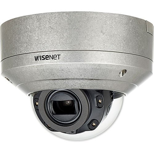 Hanwha XNV-6080RSA Wisenet X Series, WDR IP66 2MP 3.8-12mm Motorized Varifocal Lens, IR 50M IP Dome Camera, Silver