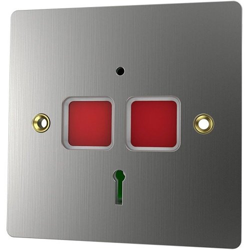 CQR EPA-STD Dual Push Button Electronic Hold Up Device, Flush Mount, Stainless Steel