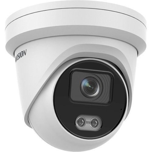 Hikvision DS-2CD2347G2-LU Pro Series ColorVu IP67 4MP IR 30M IP Turret Camera, 4mm Fixed Lens, White