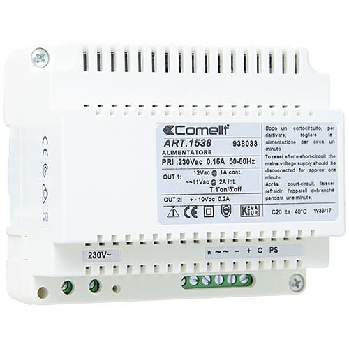Comelit PAC 1538 4+1 Input Traditional System Intercom Power Supply, 230V AC