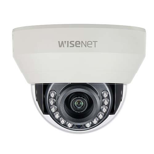 Hanwha HCV-7020RA Wisenet HD Plus Series, DWDR IP66 4MP 4mm Fixed Lens, IR 25M HDoC Dome Camera, White