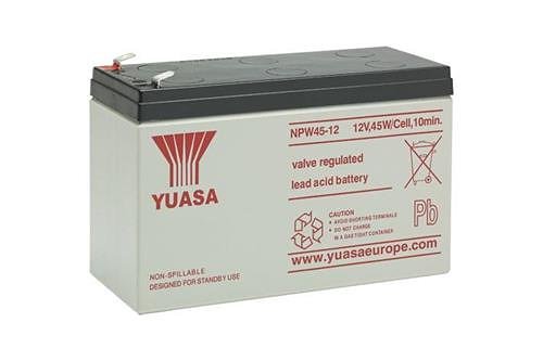 Yuasa NPW45-12 Industrial NPW Series, 12V 7.5Ah 45W High Rate Valve Regulated Lead Acid Battery, 20-Hr Rate Capacity