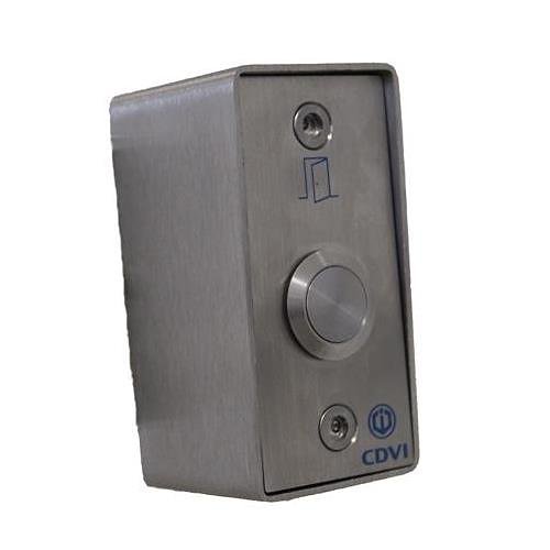 CDVI RTEINOX RTE Series Door Exit Push Button, Pre-Wired with Mounting Frame, Stainless Steel