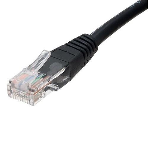 Connectix 003-3NB4-020-09C Magic Patch Series CAT5e Patch Cable, LSOH with Latch Protection Boot, RJ45, UTP, 2m, Black