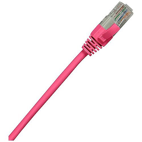 Connectix 003-3NB4-020-20C Magic Patch Series CAT5e Patch Cable, LSOH with Latch Protection Boot, RJ45, UTP, 2m, Pink