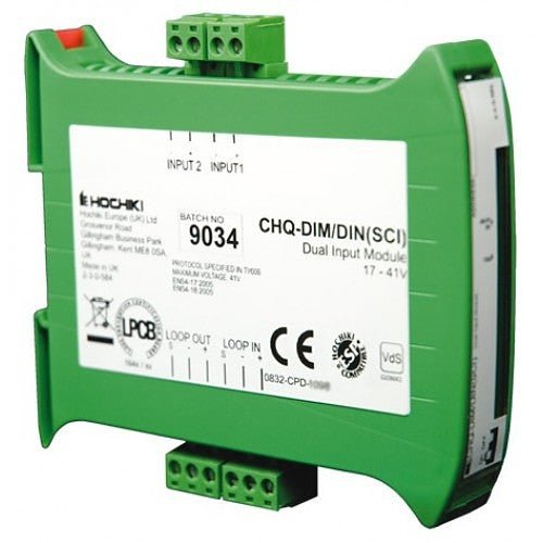 Hochiki CHQ-DZM Intrinsically Safe Compatible Dual Zone Monitor DIN Rail Mount with SCI