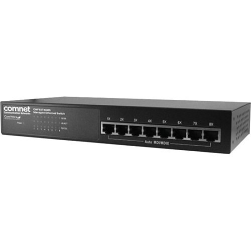 ComNet CWFE8TX8MS Commercial Grade 8-Port Managed Ethernet Switch, 10/100TX