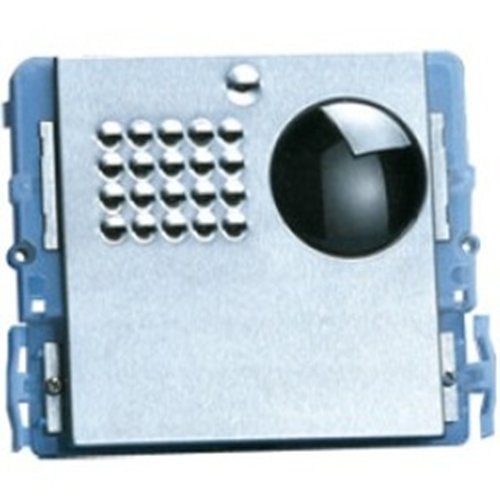 Comelit 3321-0 Powercom Series, 0-Button Module with Speaker Unit and Blue LED, Stainless Steel