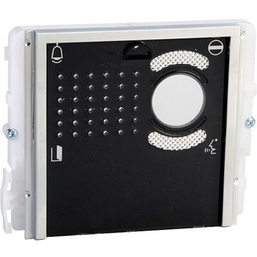Comelit PAC 33410 Ikall Series, 0-Button Audio Video Module with Black Faceplate