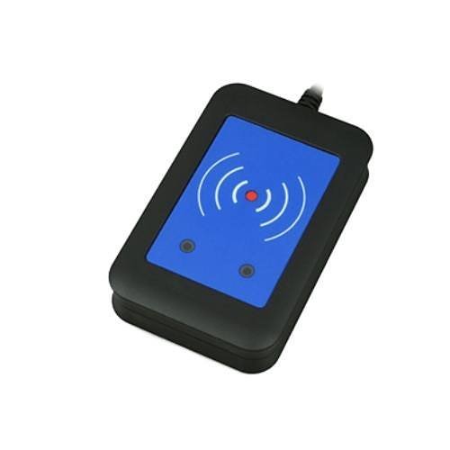 2N External Secured RFID Reader, Supports 125kHz/13.56 MHz Cards and NFC, Black