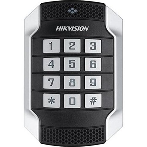 Hikvision DS-K1104MK Pro Series Mifare Smart Card Reader with Keypad, Supports RS-485 and Wiegand W26-W34 Protocol, Black