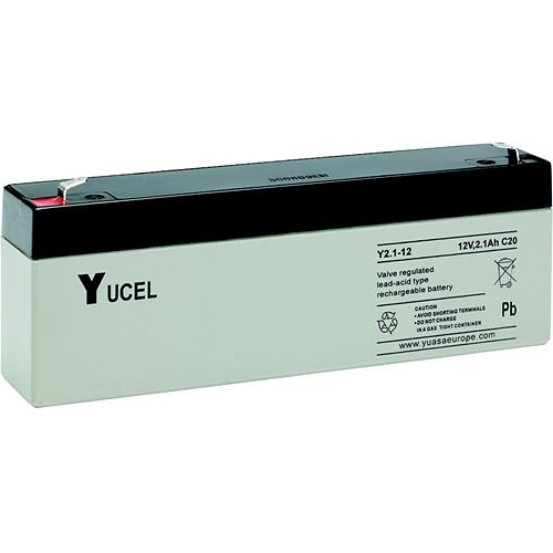 Yuasa Y2.1-12 Yucel Y Series, 12V 2.1Ah  Valve Regulated Lead Acid Battery, 20-Hr Rate Capacity, General Purpose