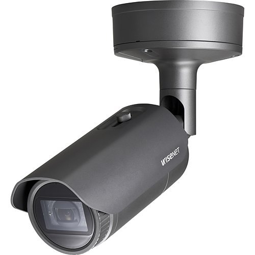 Hanwha XNO-6080R Wisenet X Series, WDR IP67 2MP 2.8-12mm Motorized Varifocal Lens, IR 50M IP Bullet Camera, Grey