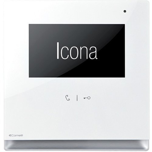 Comelit PAC 6601W Icona Series Simplebus 2 Video Intercom Monitor, Full-Duplex Hands-Free Audio and Touch-Sensitive Controls, 4.3" 16/9 Colour Screen, White
