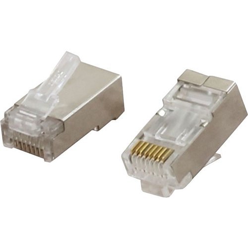 Connectix 006-004-001-10 CAT6A RJ45 Crimp Plug, FTP, for Solid Cable, Sold Individually