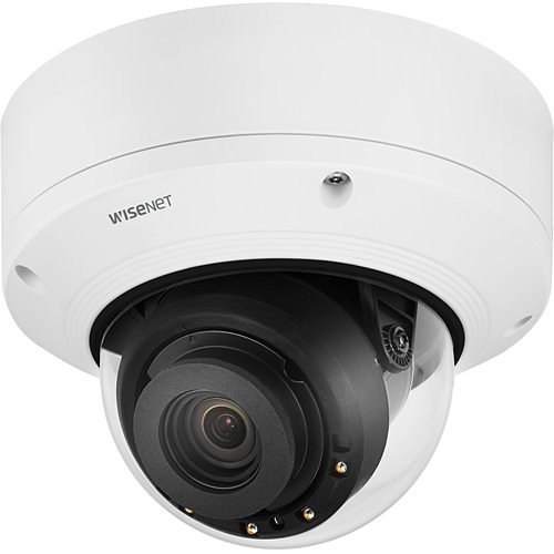 Hanwha XND-8081REV Wisenet X Series 5MP Vandal-Resistant Indoor IR Network Dome Camera with PoE Extender, 2.8-12mm, White