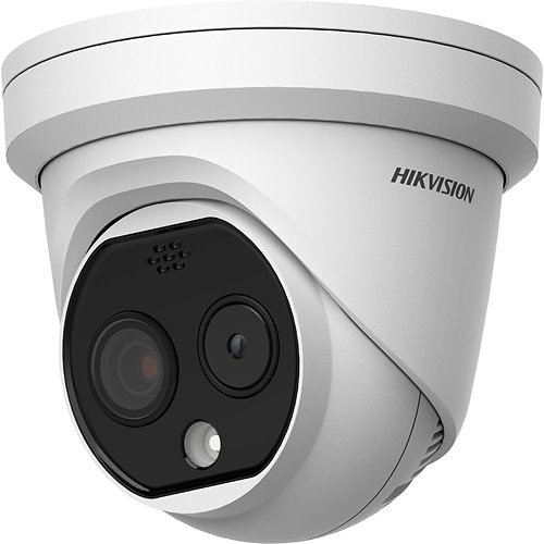 Hikvision DS-2TD1228-2-QA HeatPro Series 256 x 192 Thermal Turret IP Camera, 2.1mm Fixed Lens, White