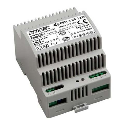 Comtec PSM4/60.12 DIN Rail Power Supply, 12V, 5A, 60W, Adjustable