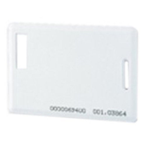 CDVI CPE Clamshell Style 125kHz Proximity Card Credential, PVC, Slot-Hole, White