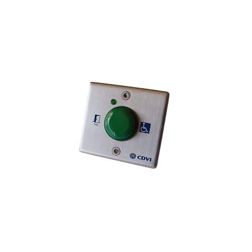 CDVI BPCHOC65AV Standard Electronic Flush-Mounting Exit Push Button, Stainless Steel Front