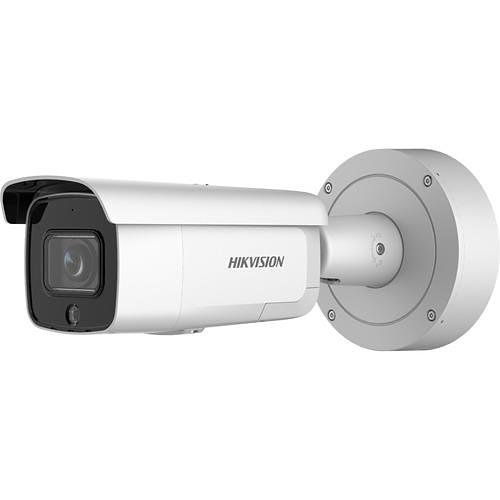 Hikvision DS-2CD2646G2-IZS Pro Series, AcuSense, IP66 4MP 2.8-12mm Motorized Varifocal Lens, IR 60M, IP Bullet Camera, White