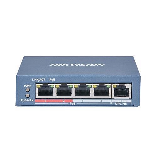 Hikvision DS-3E0105P-E/M(B) Switch Unmanaged 5 Puertos 100m