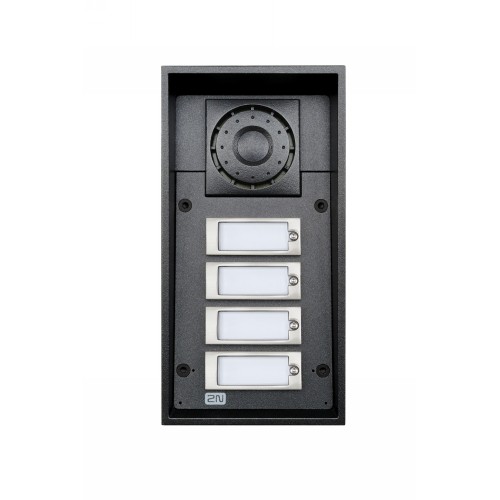 2N 9151204-E Analog Force Series, 4-Button Intercom Door Station Module IP65, Black
