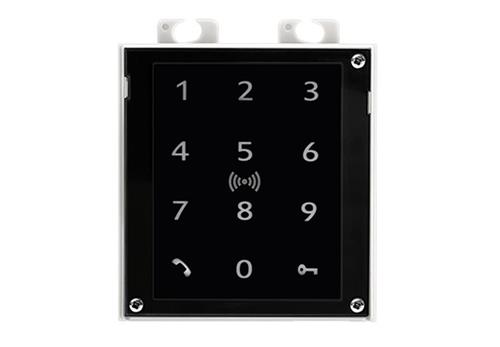 2N 9155081 IP Verso Series RFID Reader with Touch Keypad, OR 10m, Supports 125kHz and 13.56MHz, Black